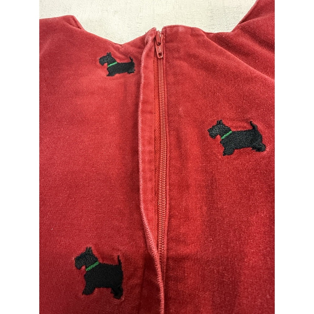 Vintage Lilly Pulitzer Dress Girls Size 5 Red Scotty Dog Pattern - Picture 7 of 9